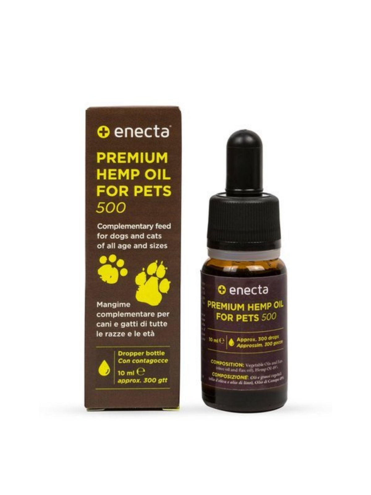 ENECTA 5% CBD konopný olej pre zvieratá, 500 mg, 10 ml