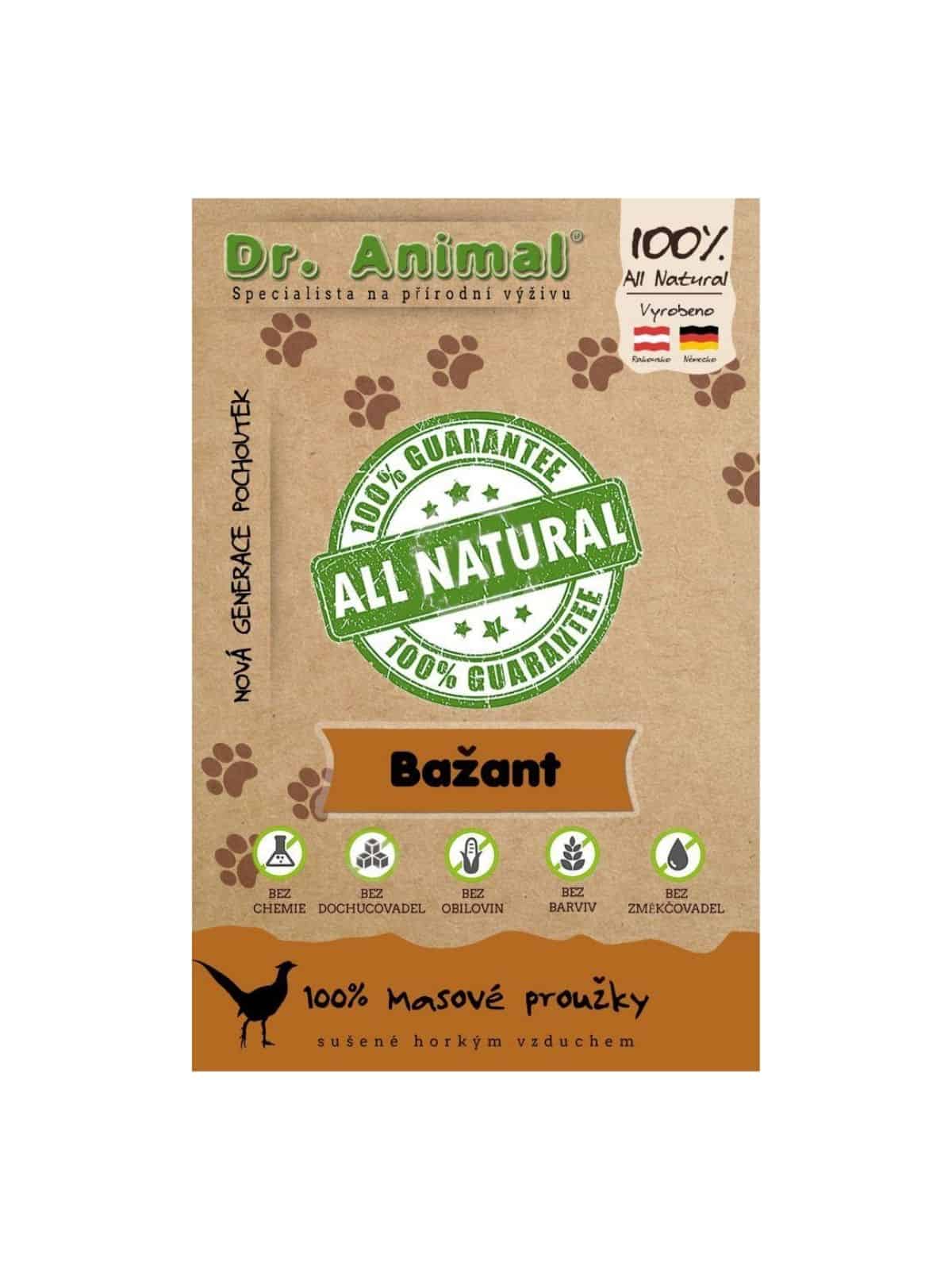 Dr. ANIMAL mäsové prúžky BAŽANT 80g