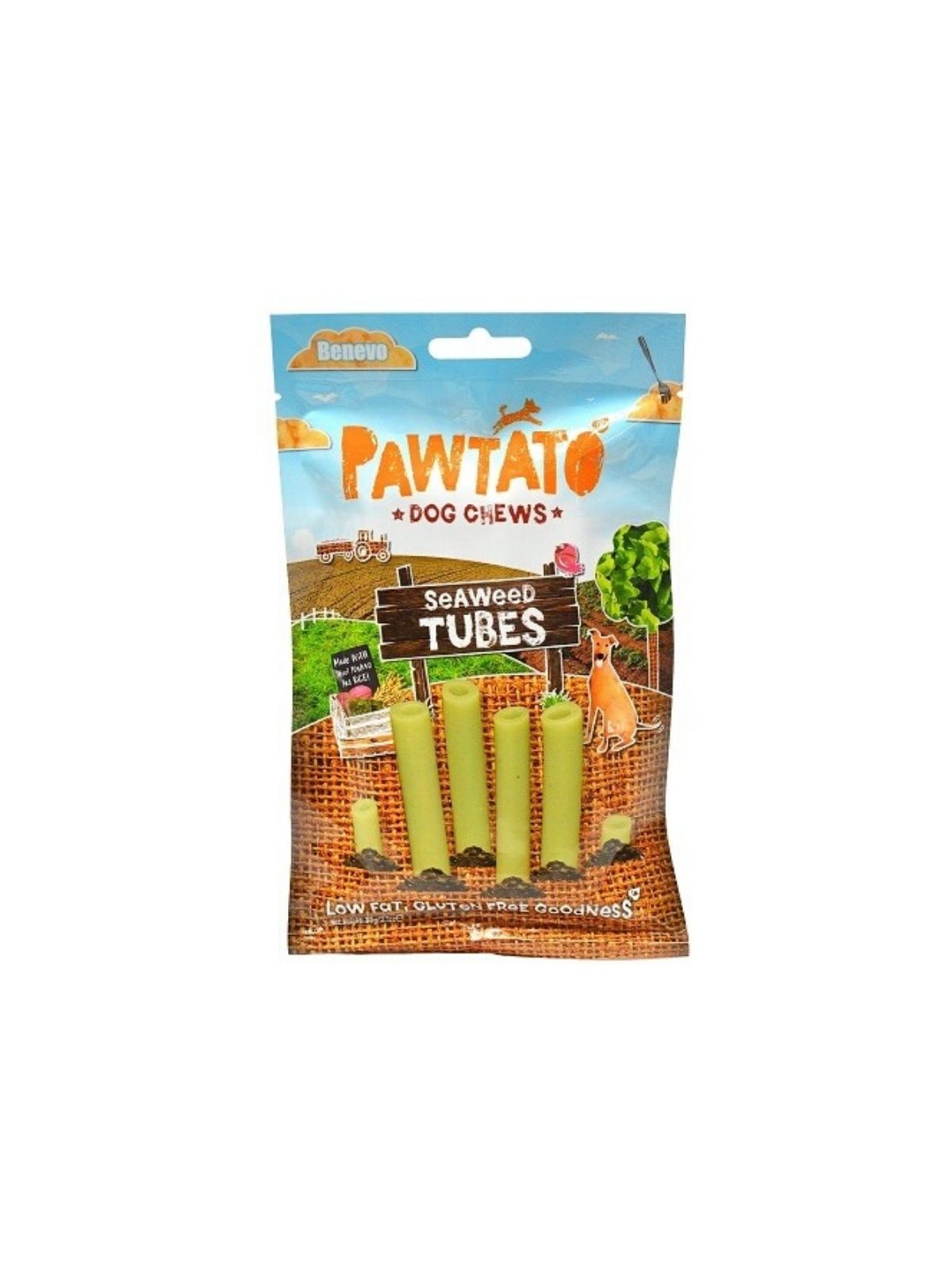 BENEVO odmena Pawtato Tubes Seaweed 90 g