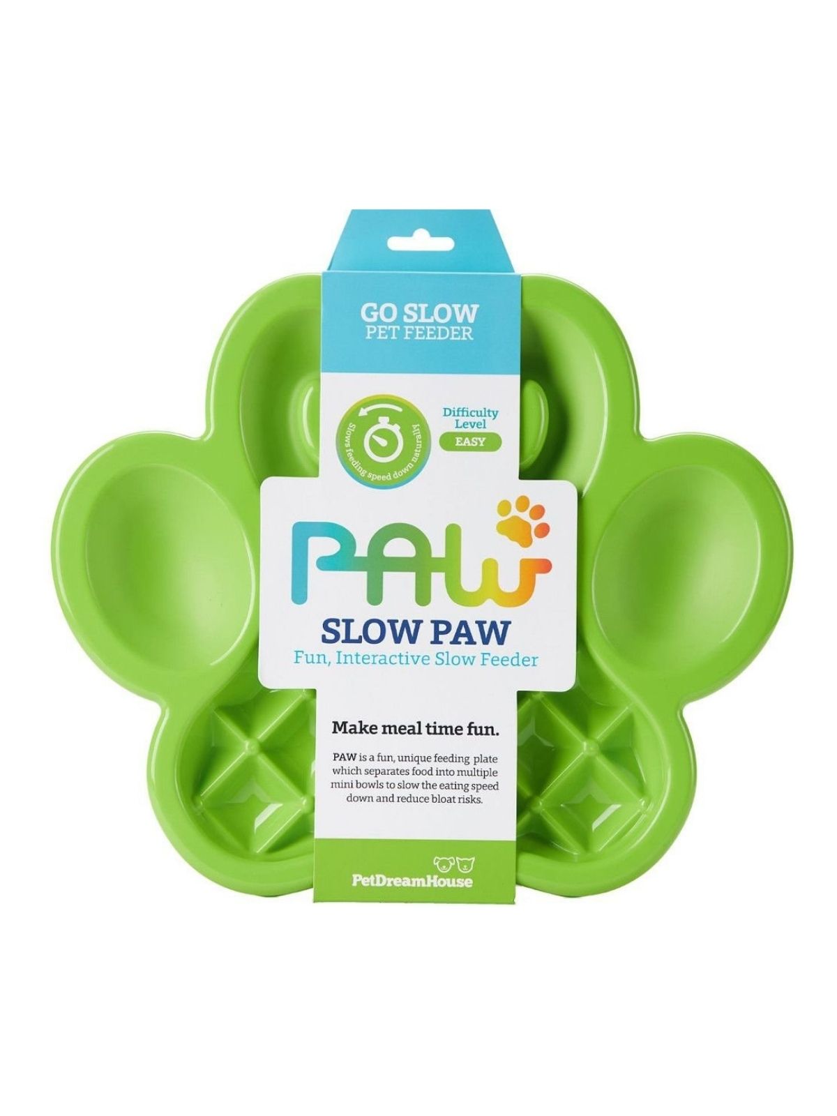 PetDreamHouse spomaľovacia miska PAW SLOW FEEDER – zelená