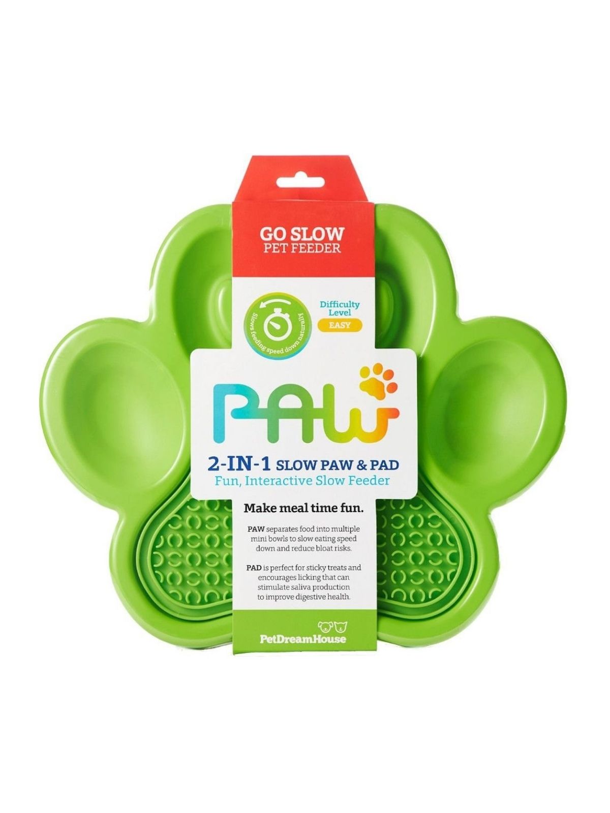 PetDreamHouse spomaľovacia miska PAW 2v1 – zelená