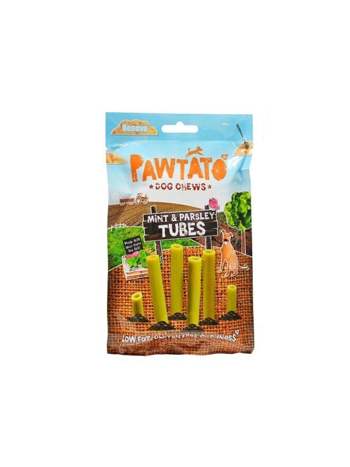 BENEVO odmena Pawtato Tubes Mint & Parsley 90 g