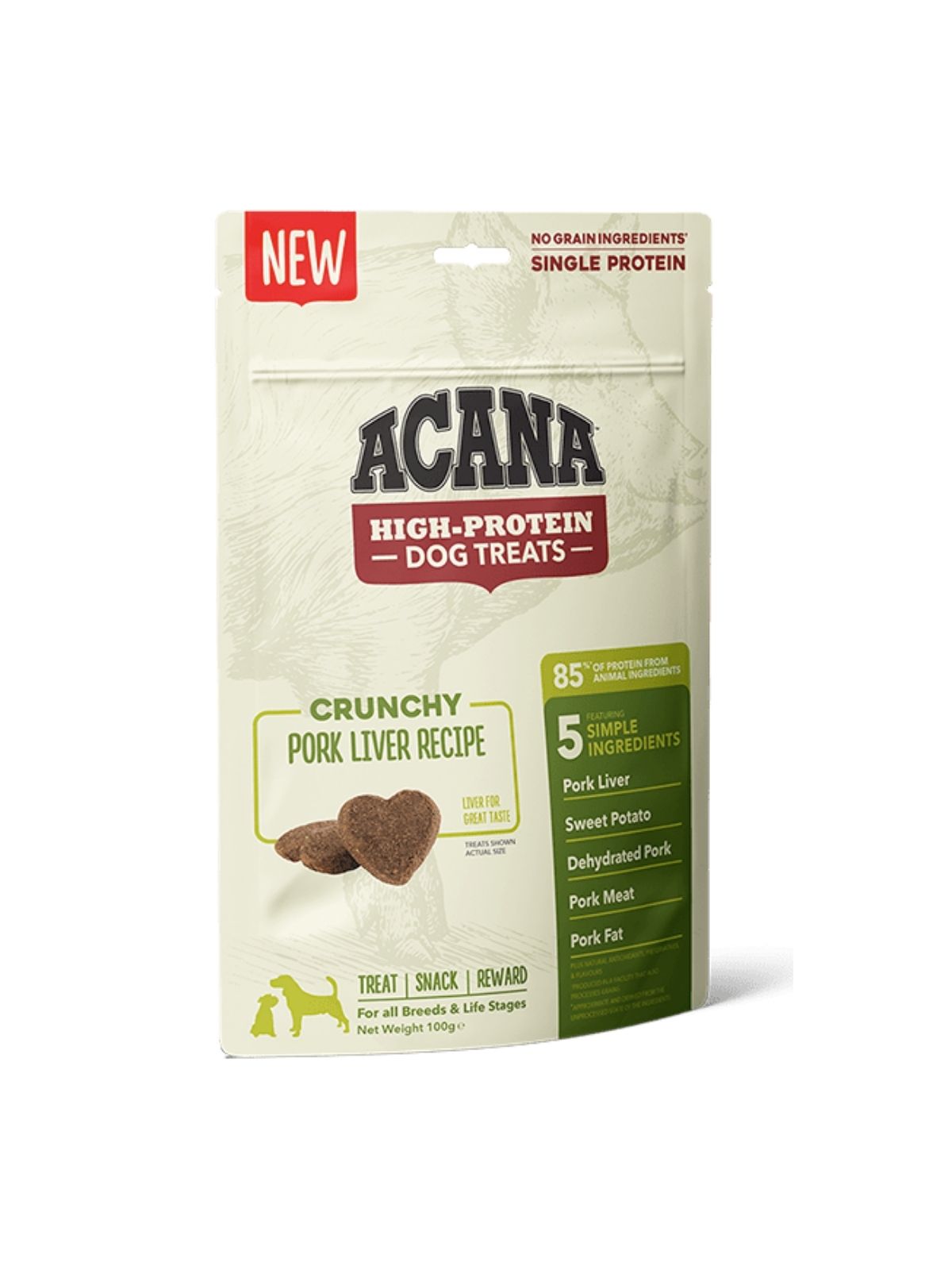 ACANA High-Protein Biscuits, Crunchy Pork Liver 100 g