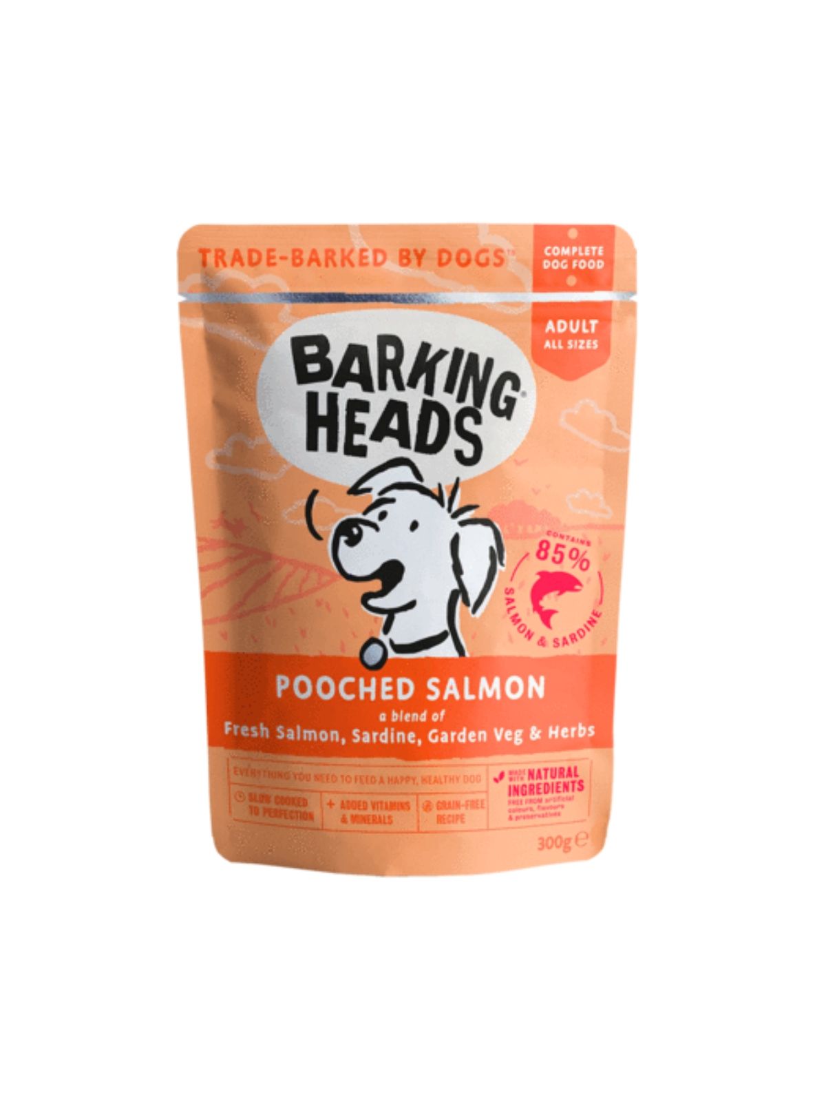 BARKING HEADS kapsička Pooched Salmon 300 g