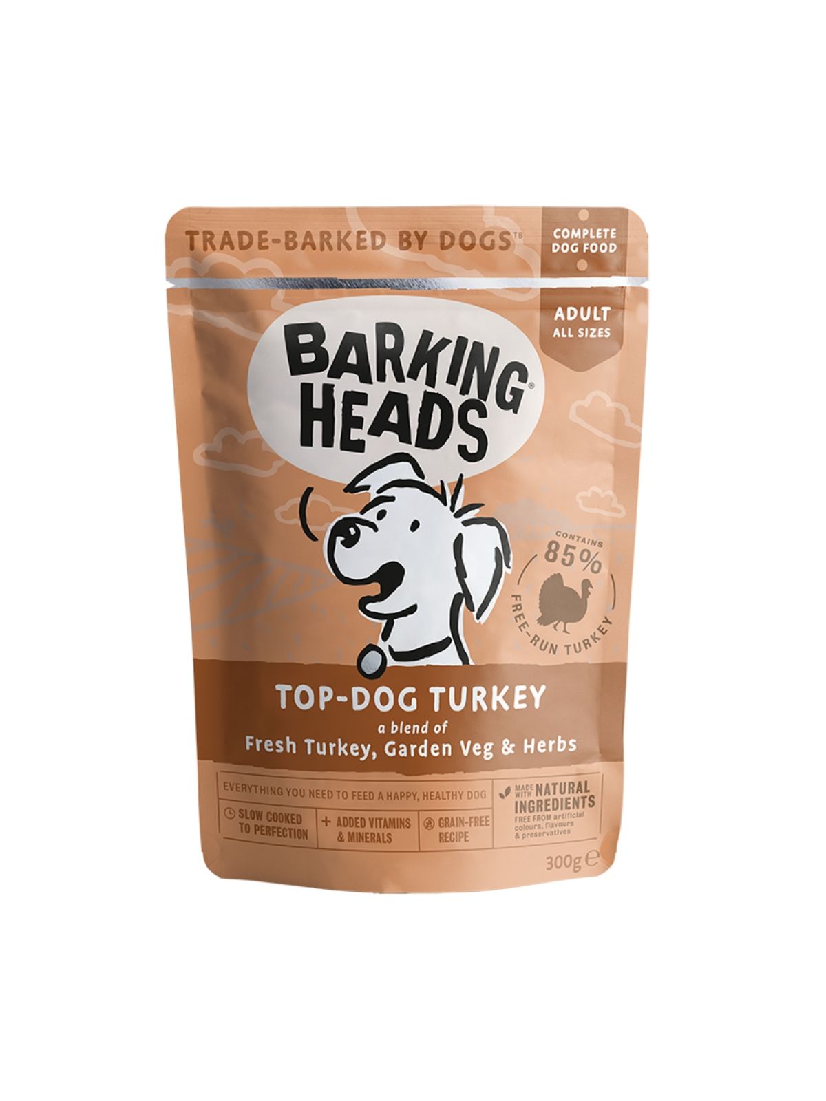 BARKING HEADS Top Dog Turkey  kapsička 300 g