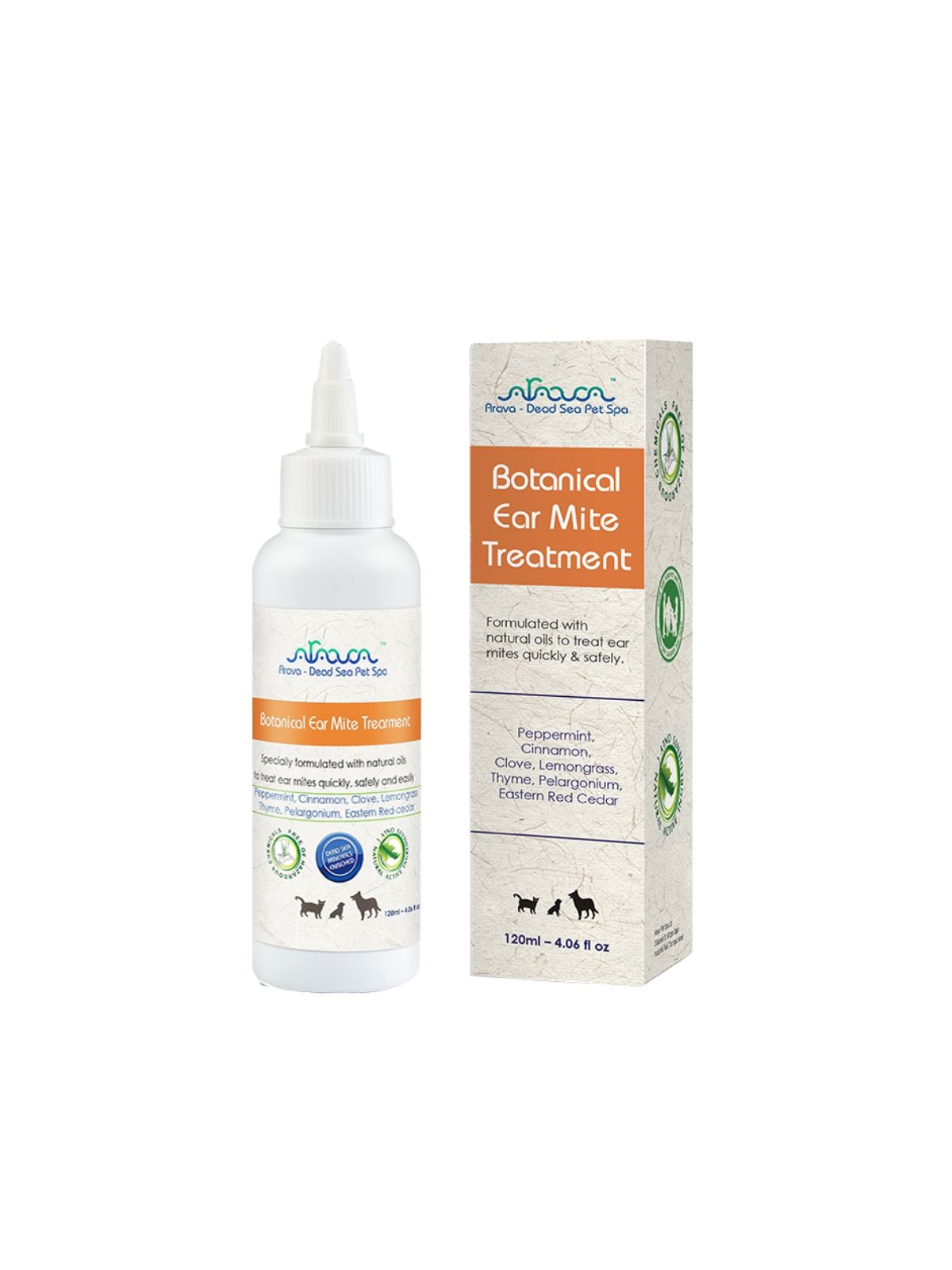 ARAVA BIO kvapky do uší pre psov proti roztočom 120 ml